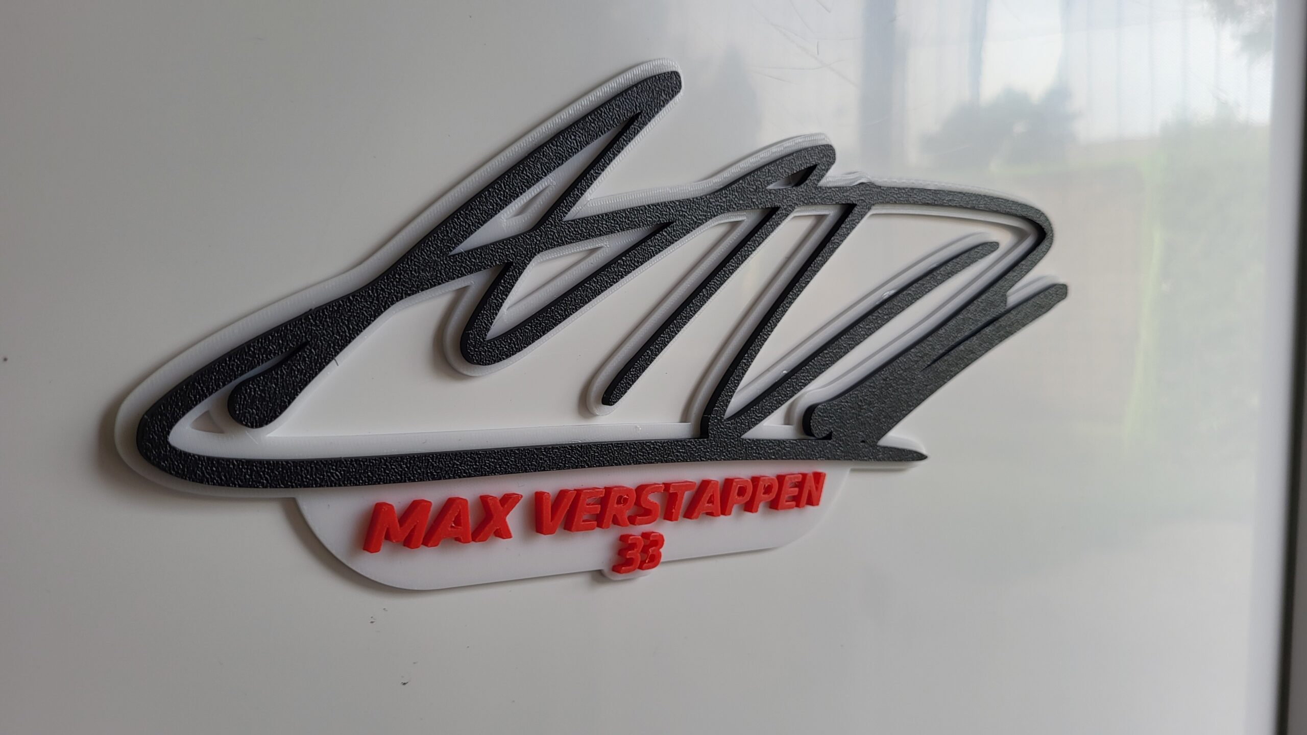 3D nyomtatott aláírás Max Verstappen