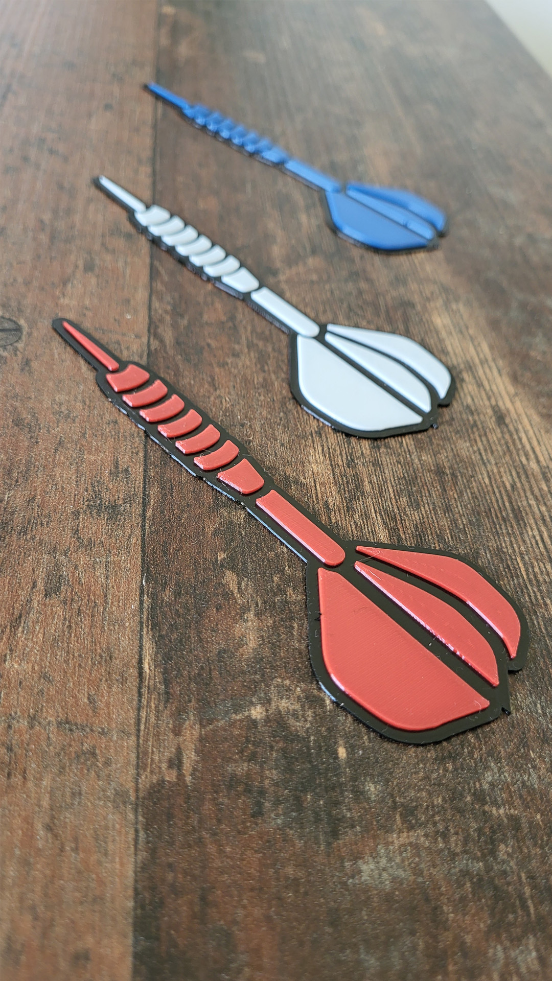 3D nyomtatott darts fali dísz