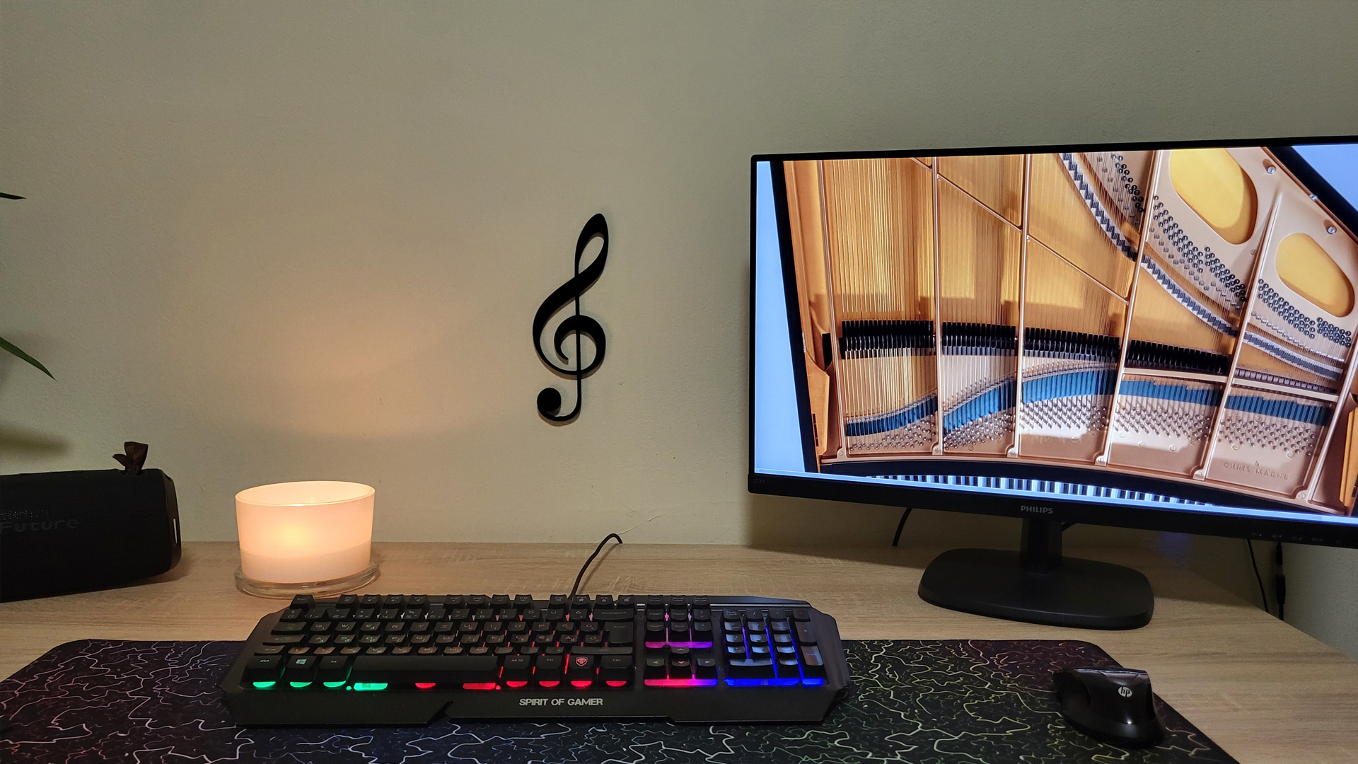 3D nyomtatott violinkulcs dísz