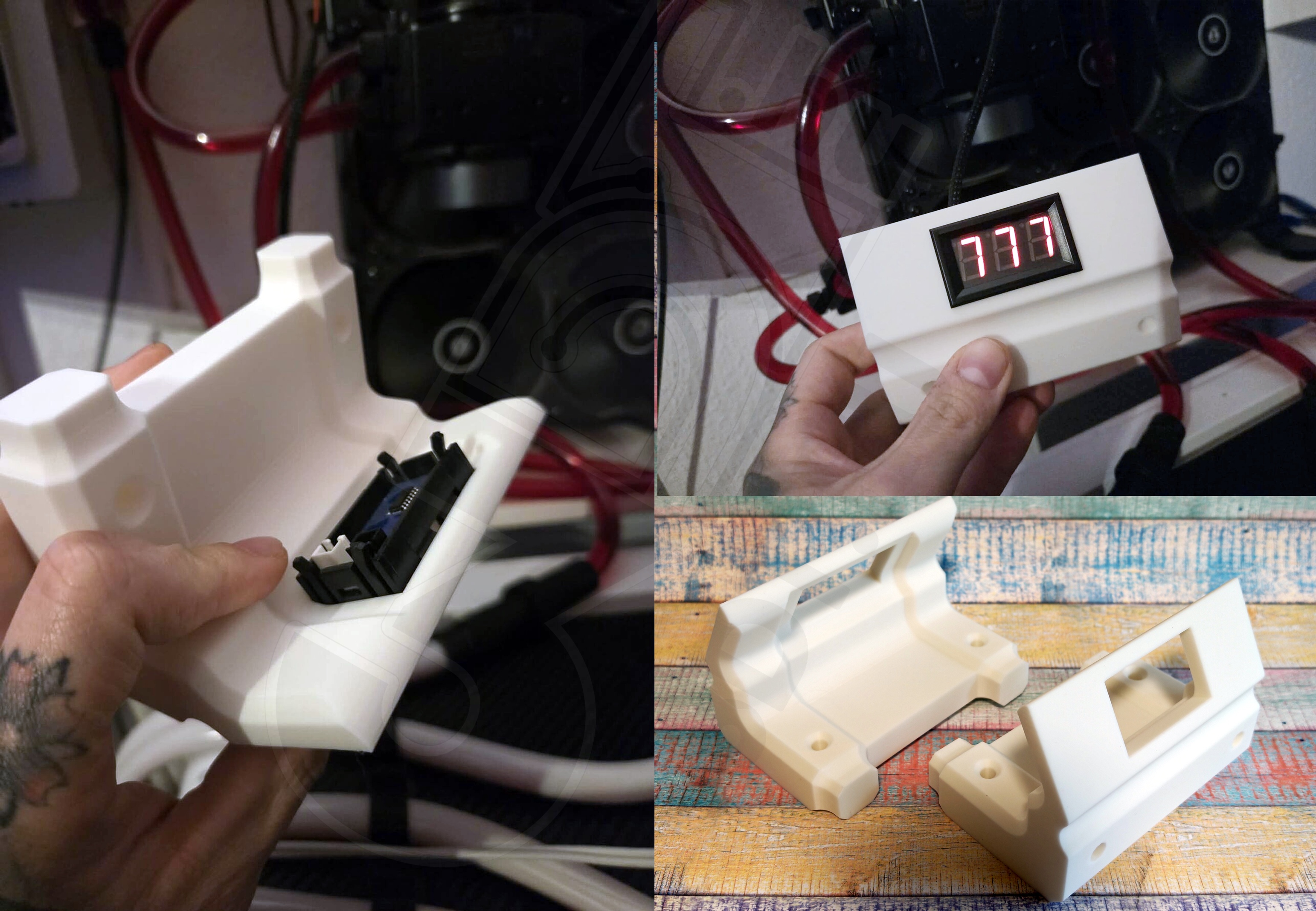 3D nyomtatott egyedi kijelző tartó