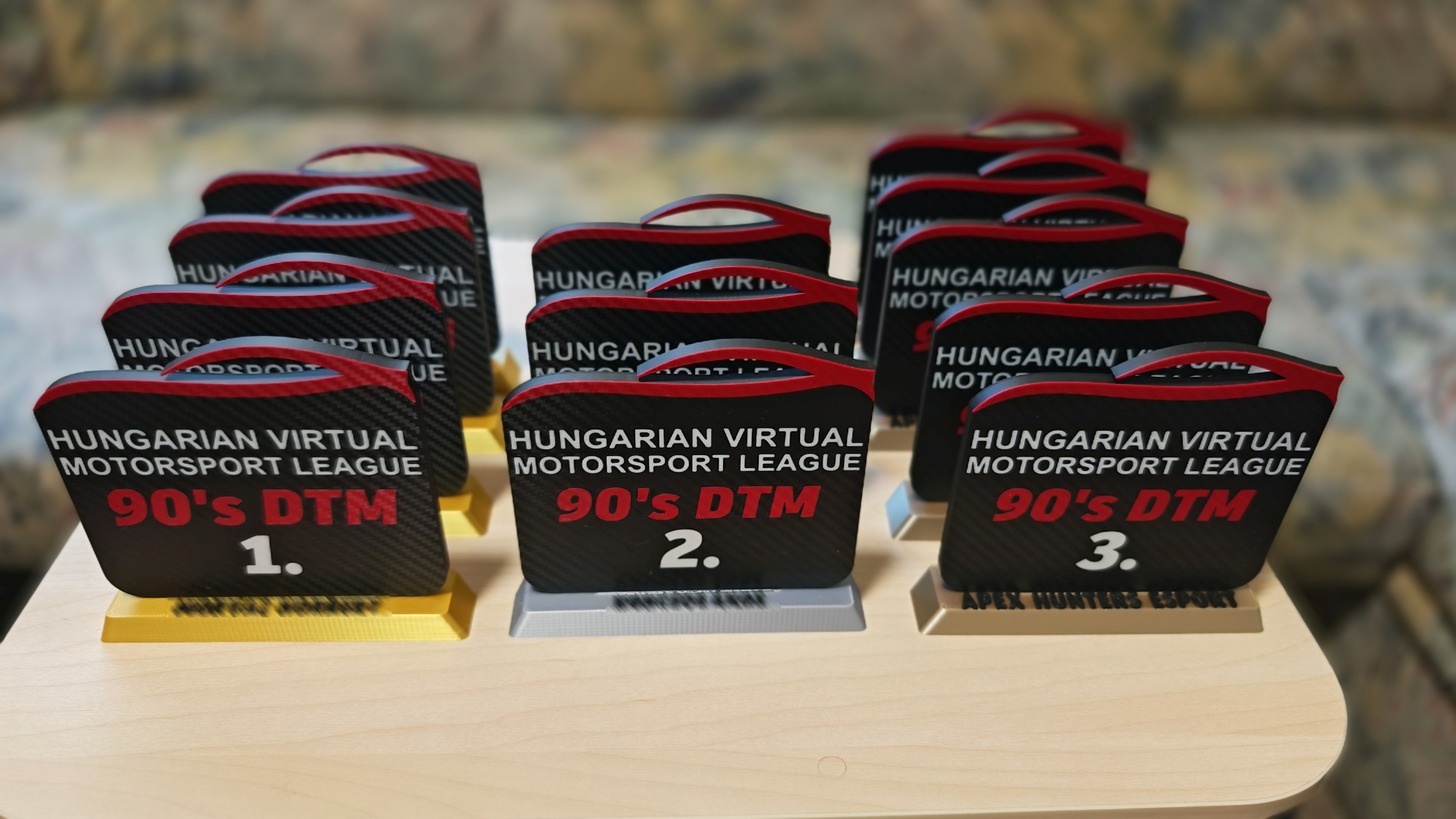 3D nyomtatott trófeák szimulátoros liga számára