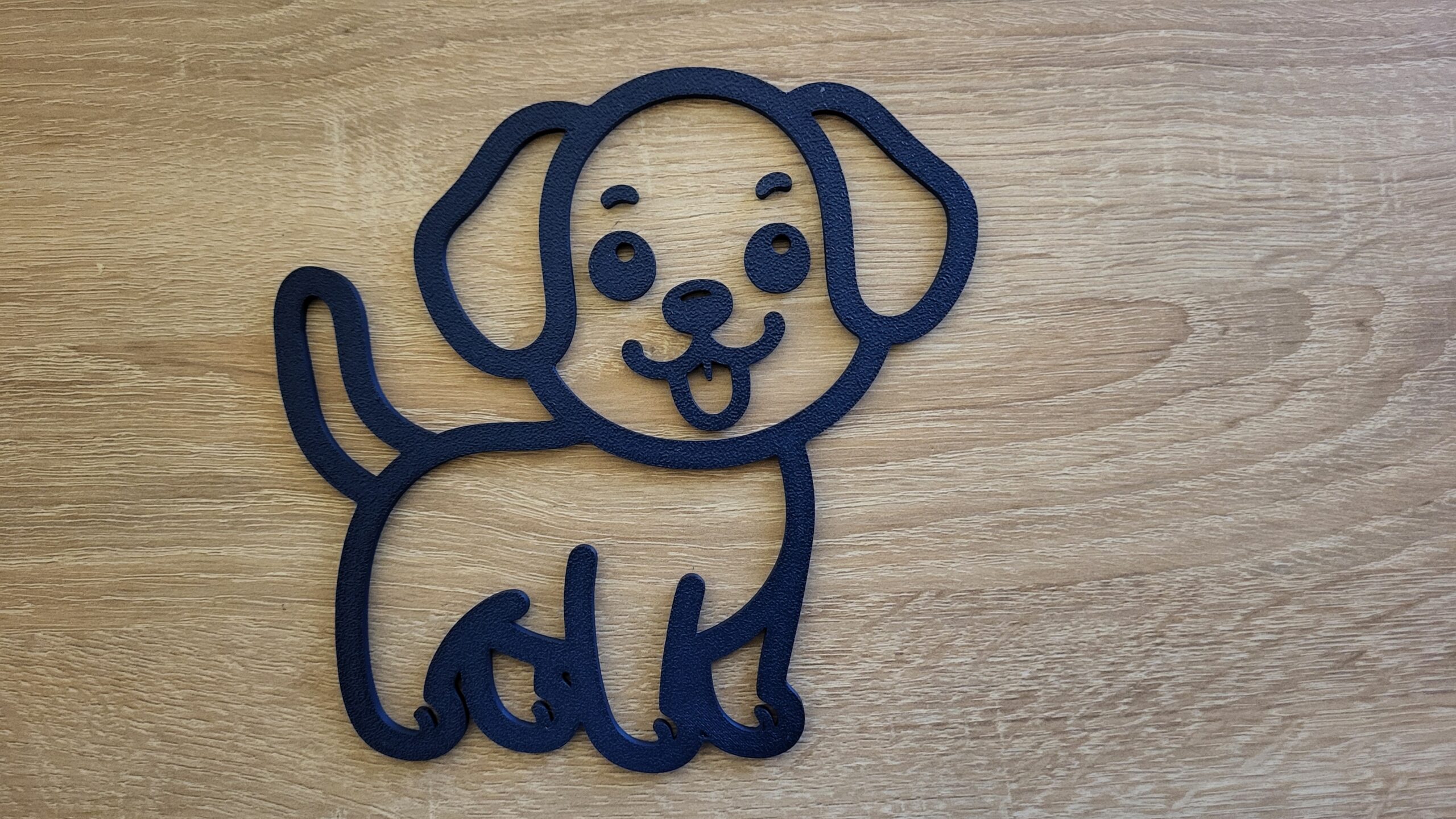 3D nyomtatott kutyás falidísz