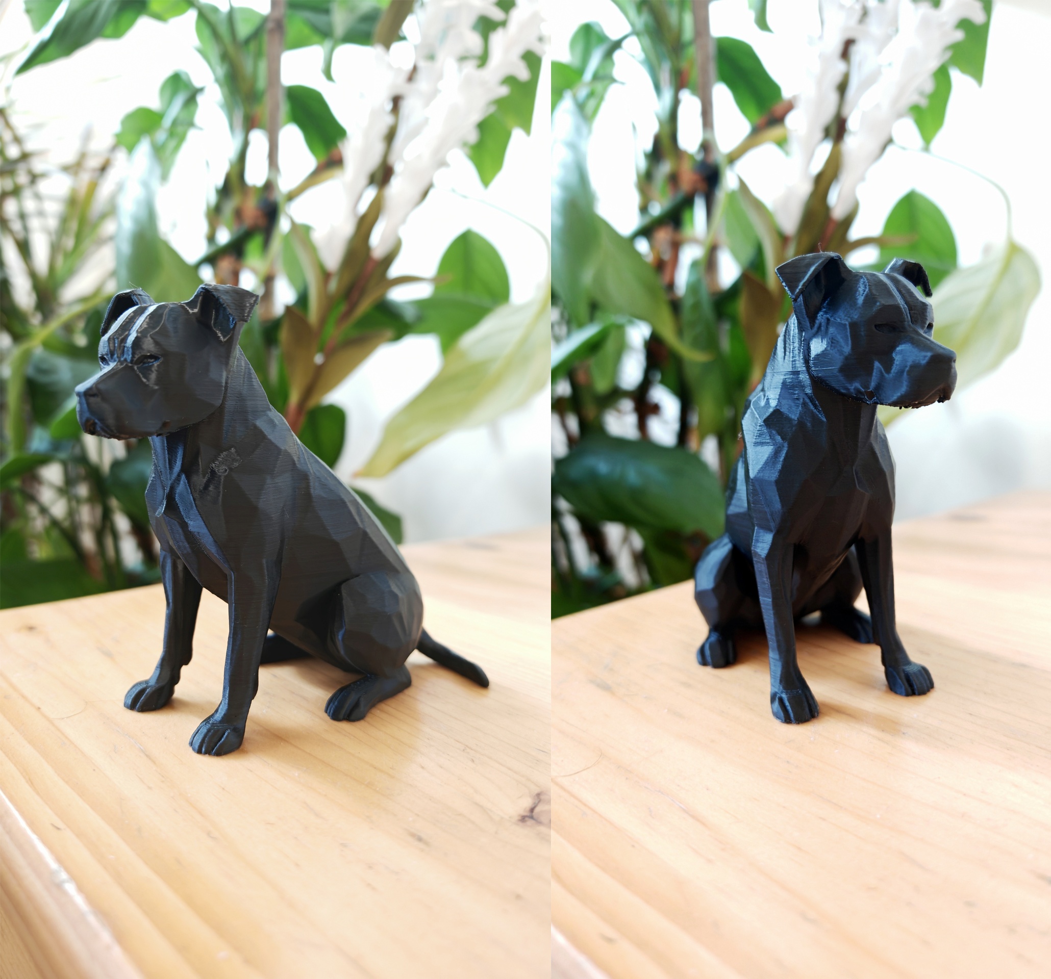 3D nyomtatott kutya, asztali dísz