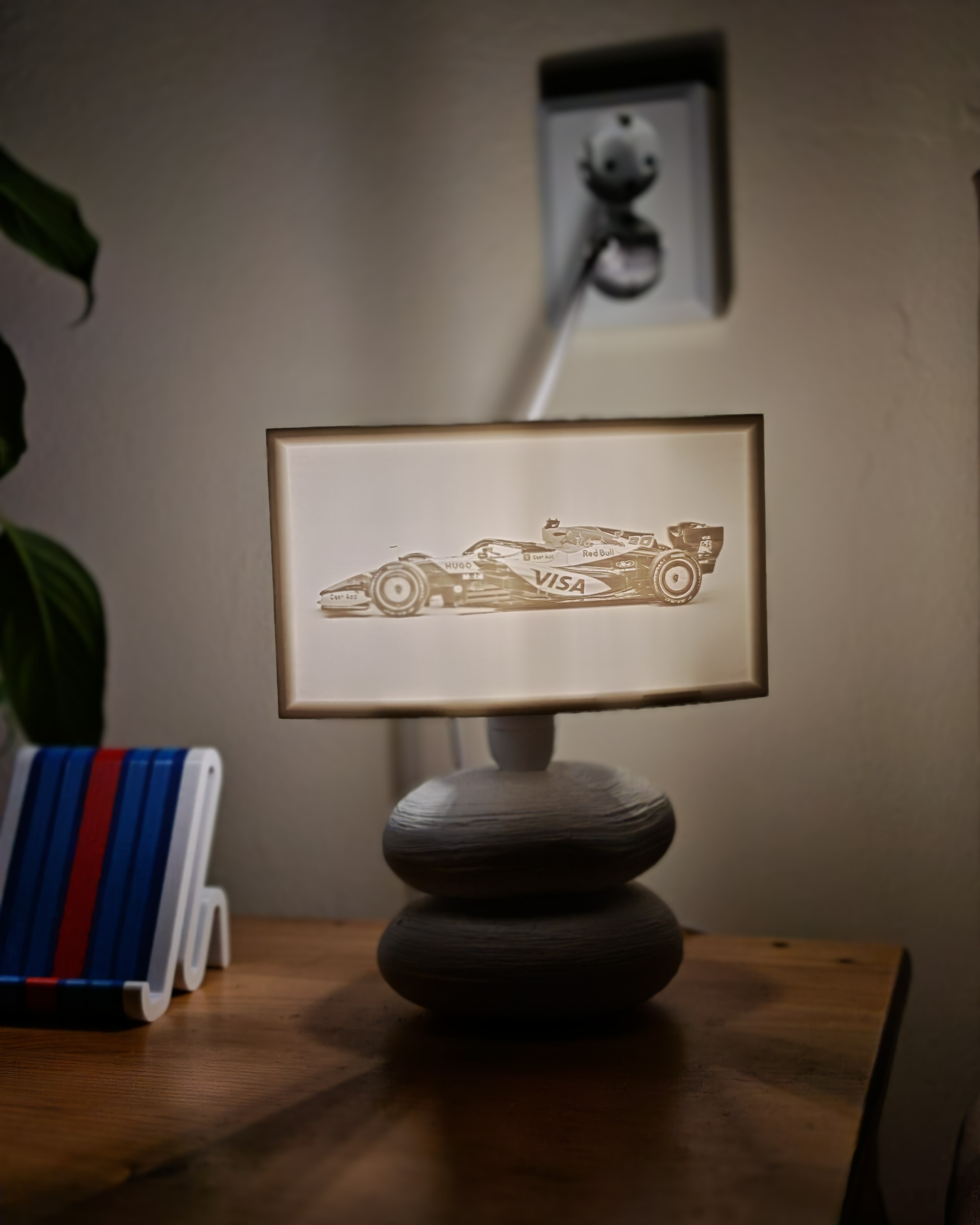 3D nyomtatott litophane kép éjjeli lámpára F1