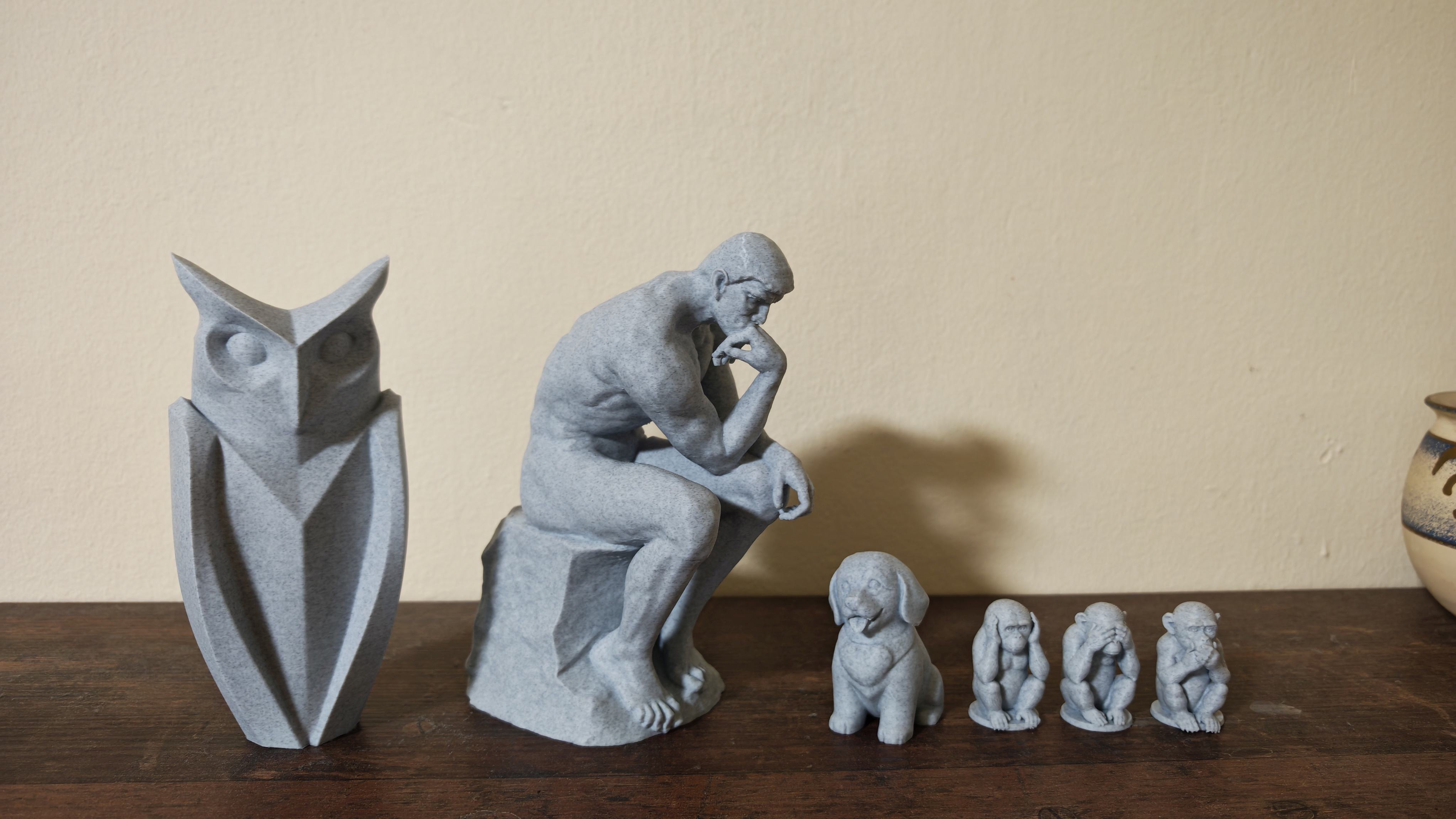 3D nyomtatott szobrok