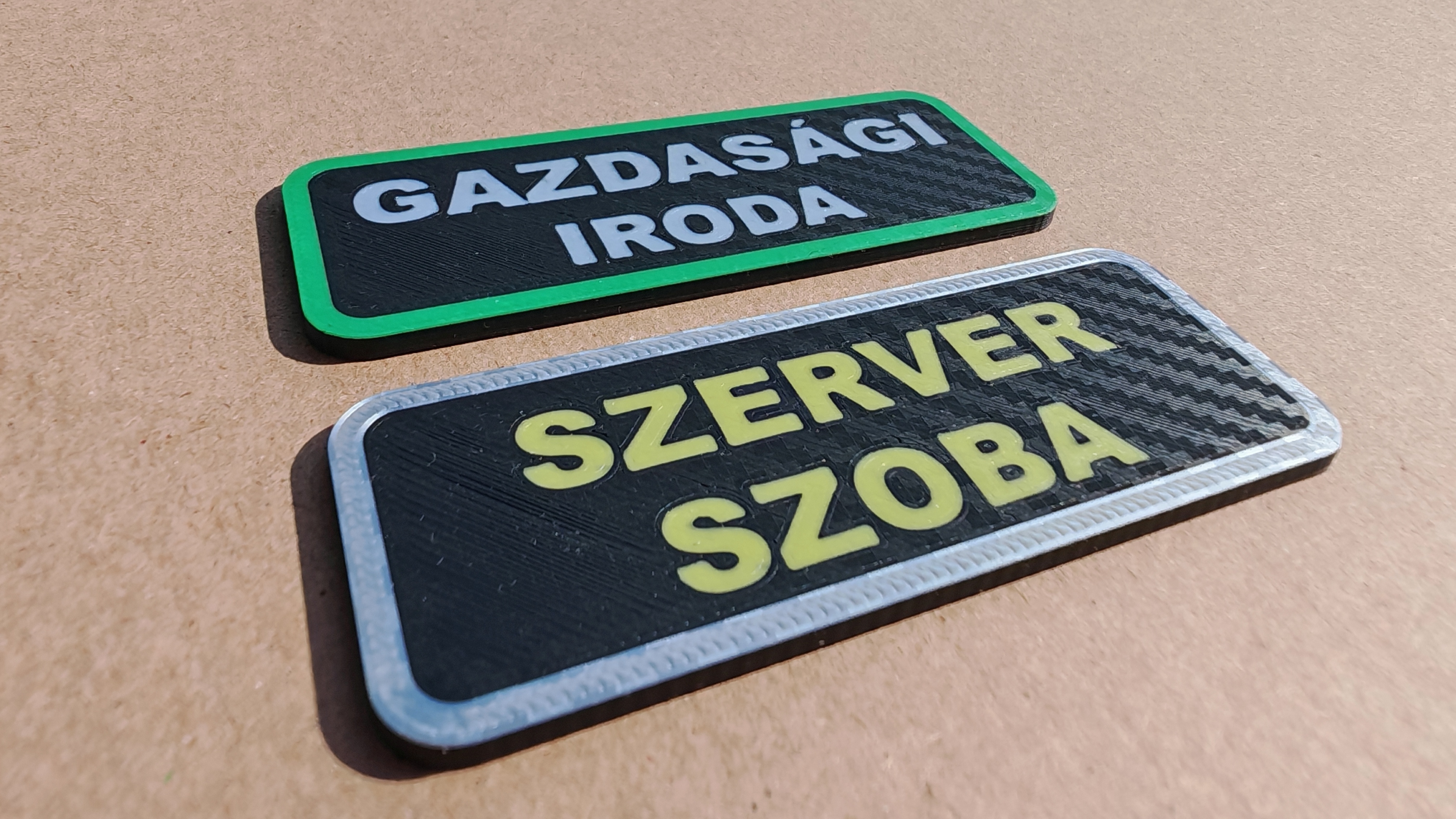 3D nyomtatott tábla