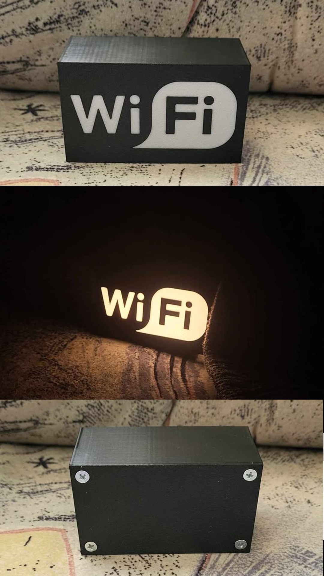 3D nyomtatott világító doboz